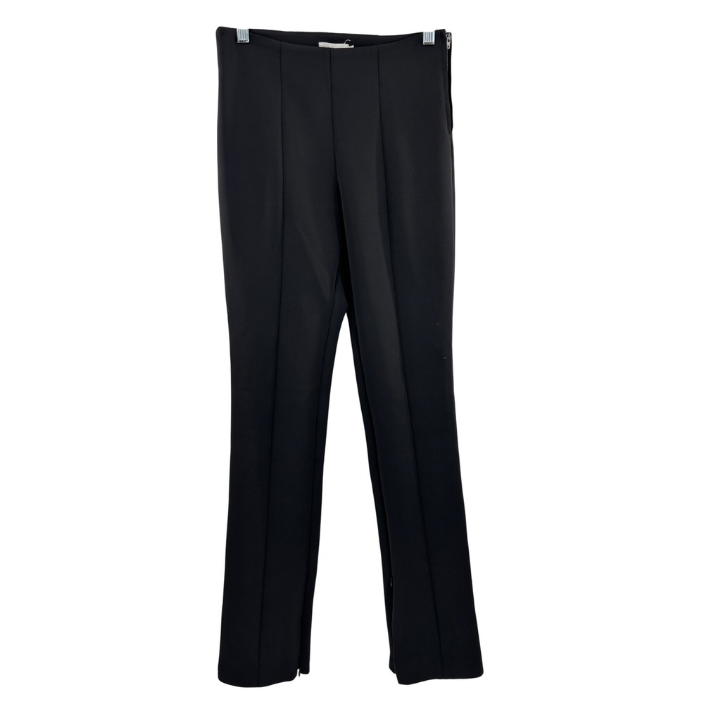Good American Black High Rise Stretchy Split Hem Pants Size M